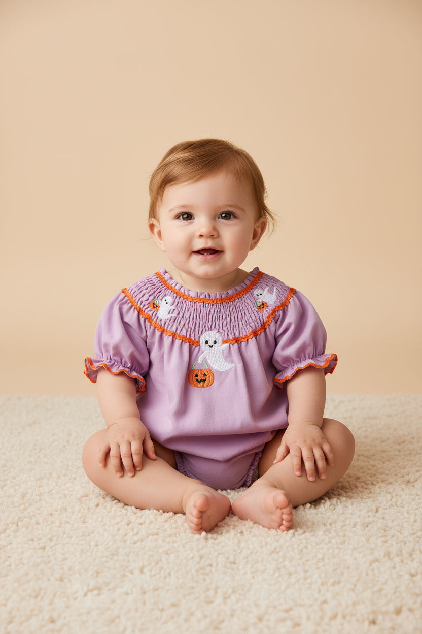 Baby girl boutique Halloween clothing with headband
