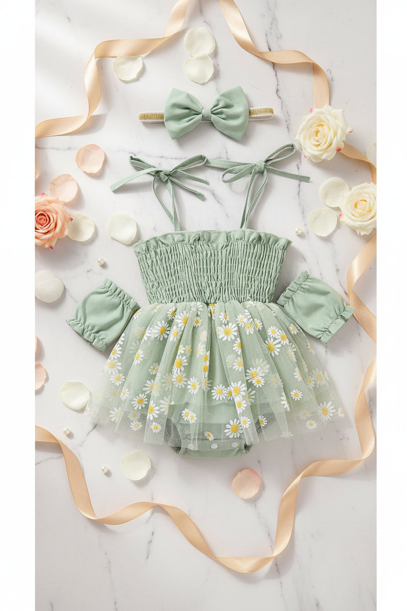 Cute summer baby girl jumpsuit outfit set
