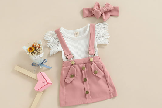 Boutique baby girl outfit set for everyday comfort
