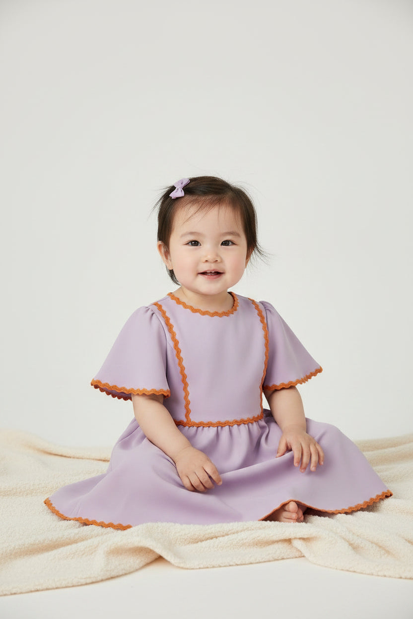 Boutique toddler Halloween dress with ghost embroidery detail